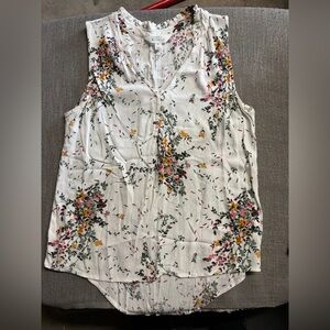 Market & Spruce Floral Sleeveless Blouse